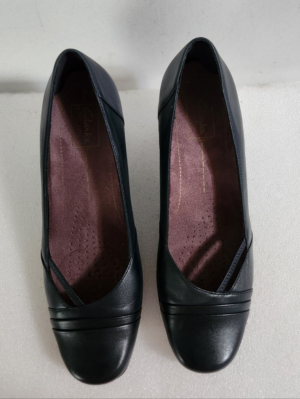 CLARK'S ARTISAN SUGAR SKY PUMP LEATHER COLOR NAVY SIZE US 10 M